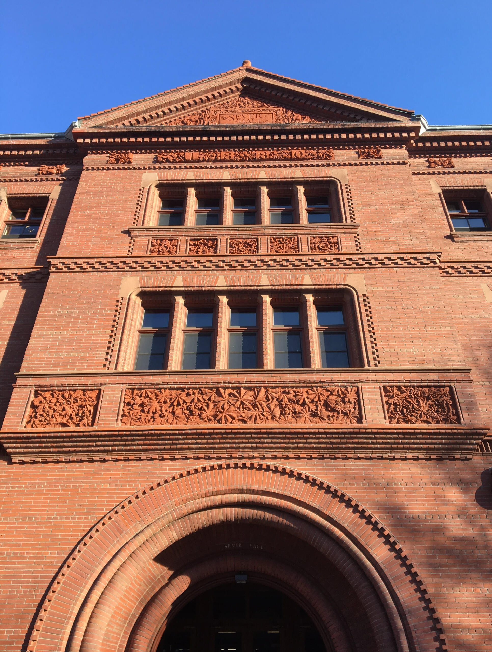 Harvard University Sever Hall Harvard University Sever Hall. Photo taken by Harvard graduate tutor from Miami, FL.